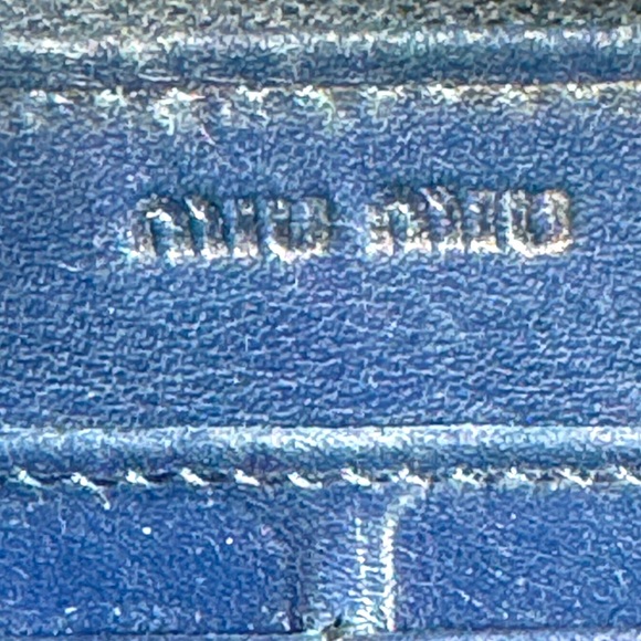 Miu Miu Croc Embossed Leather Zip Around Continental Wallet with COA - Picture 7 of 13